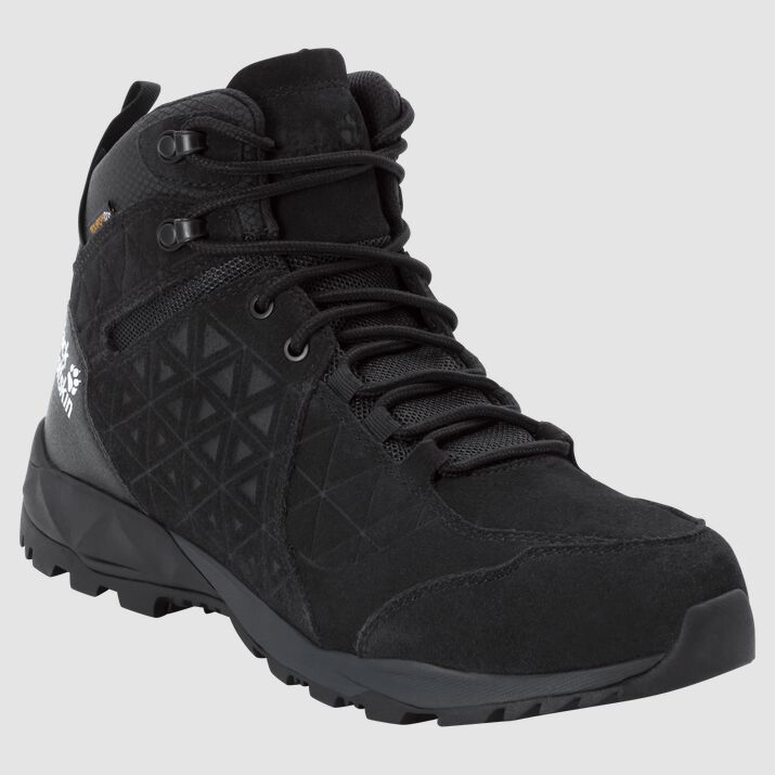 Botas Senderismo Jack Wolfskin Cascade Hike Lt Texapore Mid Hombre Negros Mexico-6479821